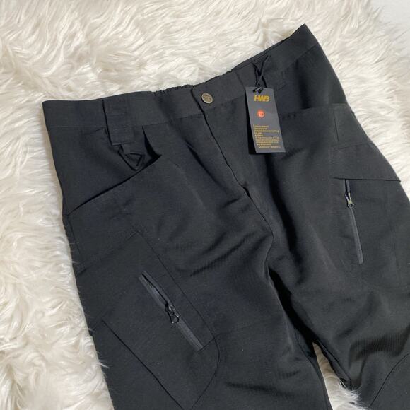 35 X 29 Men’s Cargo Work Camping Hiking Tactical Ripstop Utility Pants Black - Picture 3 of 10